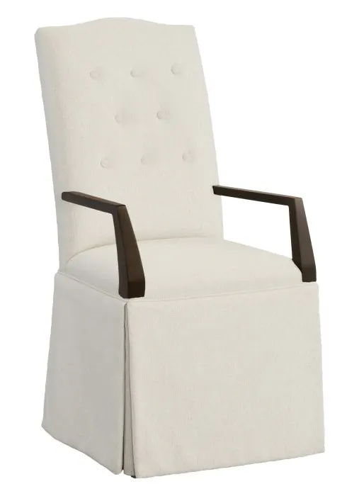 Fairfield 1227-04-T Camel Tall Button Back Skirted Arm Chair Fairfield 1227-04-T Camel Tall Button Back Skirted Arm Chair