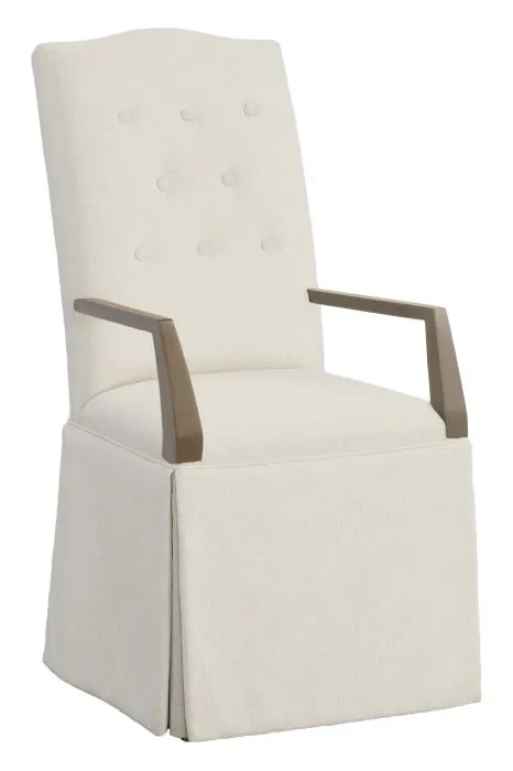 Fairfield 1227-04-T Camel Tall Button Back Skirted Arm Chair Fairfield 1227-04-T Camel Tall Button Back Skirted Arm Chair