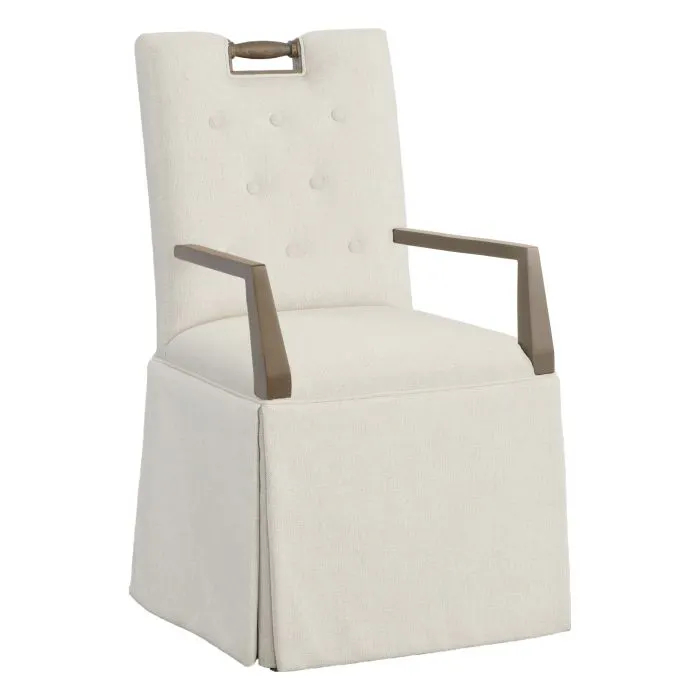 Fairfield 1233-04 Pull Short Button Back Skirted Arm Chair