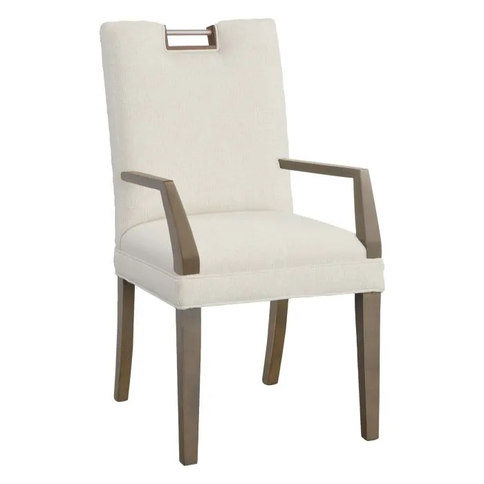 Fairfield 1260-04 Nickel Metal Pull Short Back Arm Chair