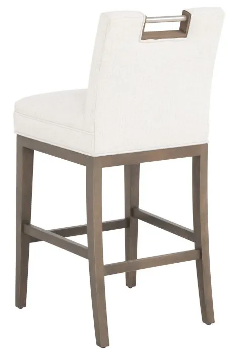 Fairfield 1260-07 Nickel Metal Pull Short Back Bar Stool Fairfield 1260-07 Nickel Metal Pull Short Back Bar Stool
