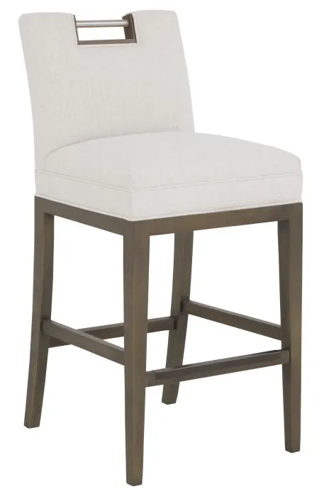 Fairfield 1260-07 Nickel Metal Pull Short Back Bar Stool Fairfield 1260-07 Nickel Metal Pull Short Back Bar Stool