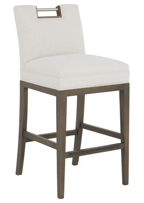 Fairfield 1260-07 Nickel Metal Pull Short Back Bar Stool Fairfield 1260-07 Nickel Metal Pull Short Back Bar Stool