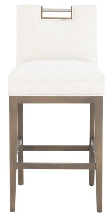 Fairfield 1260-07 Nickel Metal Pull Short Back Bar Stool Fairfield 1260-07 Nickel Metal Pull Short Back Bar Stool