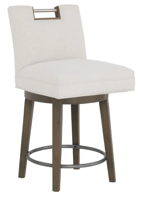 Fairfield 1260-C8 Nickel Metal Pull Short Back Swivel Counter Stool Fairfield 1260-C8 Nickel Metal Pull Short Back Swivel Counter Stool