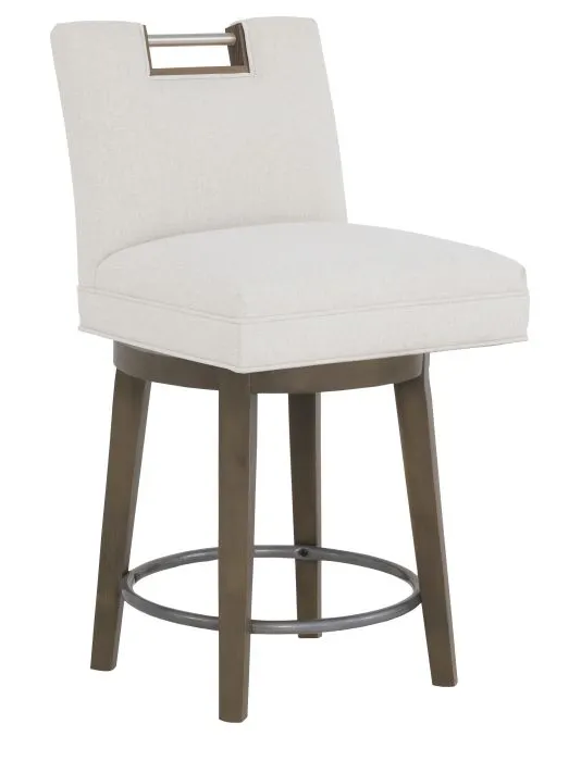 Fairfield 1260-C8 Nickel Metal Pull Short Back Swivel Counter Stool Fairfield 1260-C8 Nickel Metal Pull Short Back Swivel Counter Stool