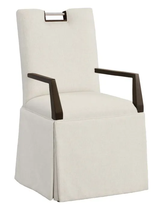 Fairfield 1261-04-T Nickel Metal Pull Back Skirted Arm Chair Fairfield 1261-04-T Nickel Metal Pull Back Skirted Arm Chair