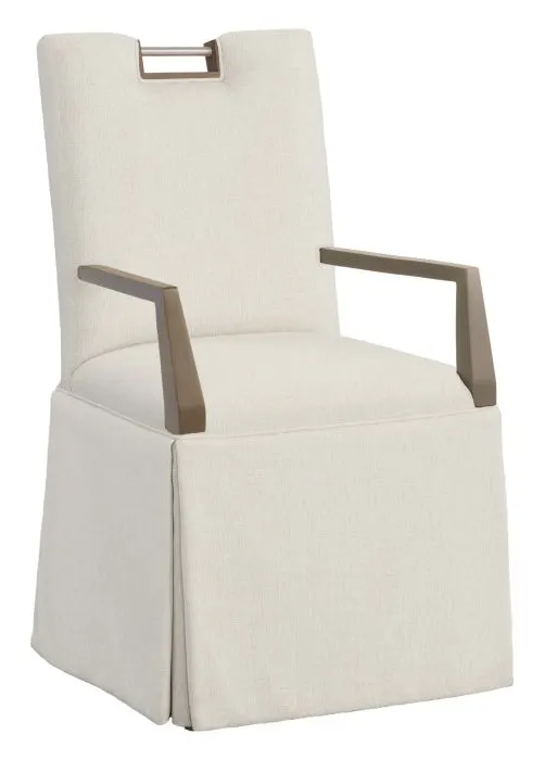 Fairfield 1261-04-T Nickel Metal Pull Back Skirted Arm Chair Fairfield 1261-04-T Nickel Metal Pull Back Skirted Arm Chair