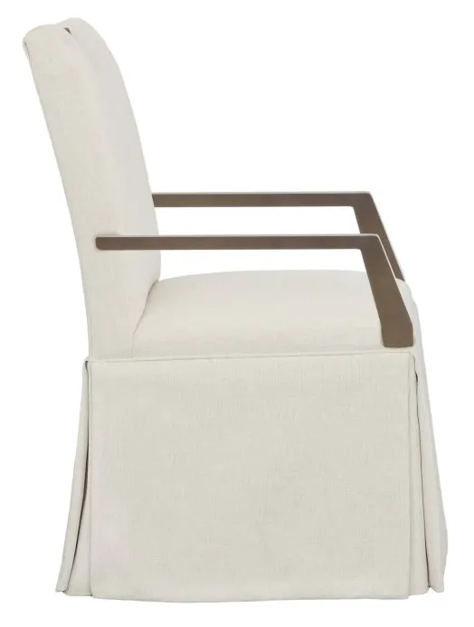 Fairfield 1261-04-T Nickel Metal Pull Back Skirted Arm Chair Fairfield 1261-04-T Nickel Metal Pull Back Skirted Arm Chair
