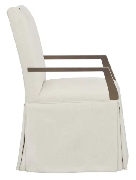 Fairfield 1261-04 Nickel Metal Pull Back Skirted Arm Chair Fairfield 1261-04 Nickel Metal Pull Back Skirted Arm Chair
