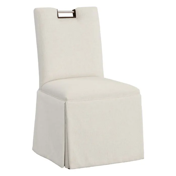 Fairfield 1261-05-T Nickel Metal Pull Back Skirted Side Chair