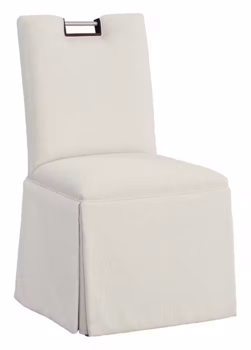 Fairfield 1261-05-T Nickel Metal Pull Back Skirted Side Chair Fairfield 1261-05-T Nickel Metal Pull Back Skirted Side Chair