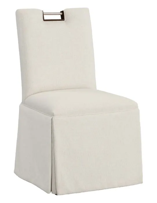 Fairfield 1261-05-T Nickel Metal Pull Back Skirted Side Chair Fairfield 1261-05-T Nickel Metal Pull Back Skirted Side Chair