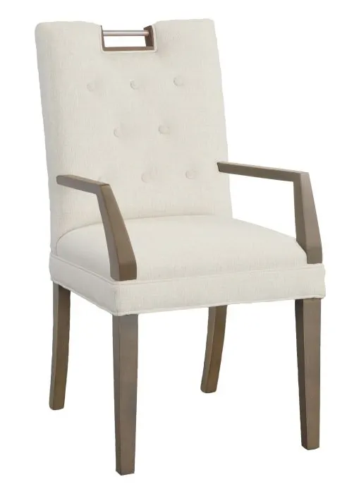 Fairfield 1262-04 Nickel Metal Pull Short Button Back Arm Chair Fairfield 1262-04 Nickel Metal Pull Short Button Back Arm Chair