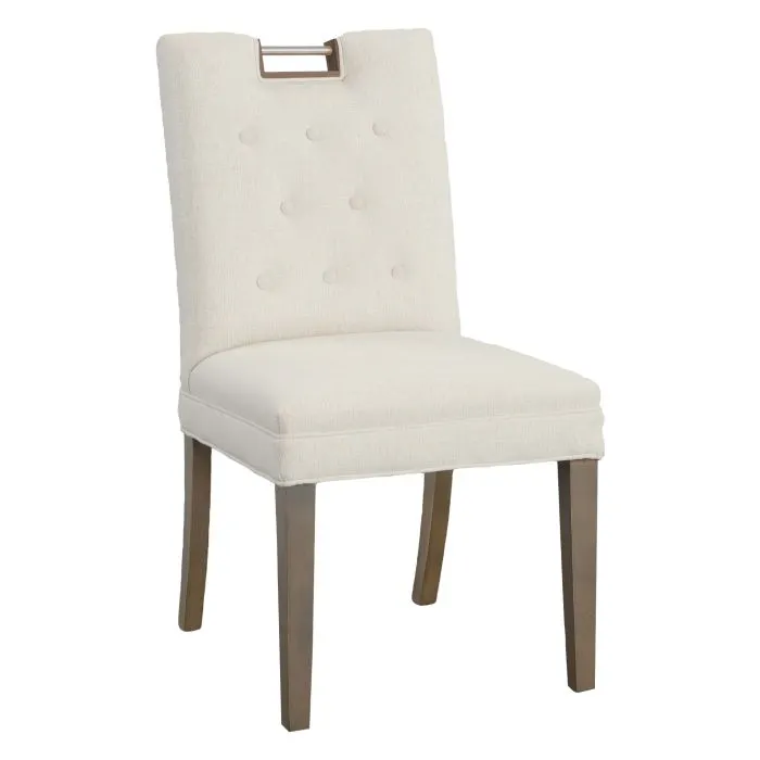 Fairfield 1262-05 Nickel Metal Pull Short Button Back Side Chair