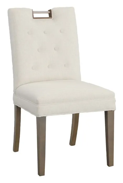 Fairfield 1262-05 Nickel Metal Pull Short Button Back Side Chair Fairfield 1262-05 Nickel Metal Pull Short Button Back Side Chair
