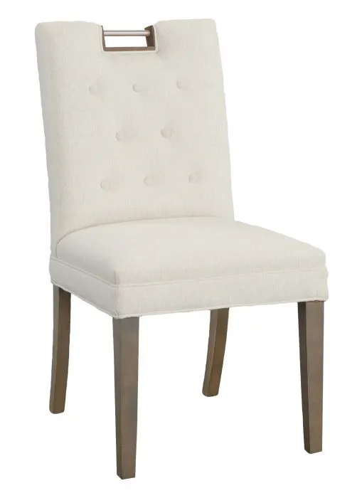 Fairfield 1262-05 Nickel Metal Pull Short Button Back Side Chair Fairfield 1262-05 Nickel Metal Pull Short Button Back Side Chair