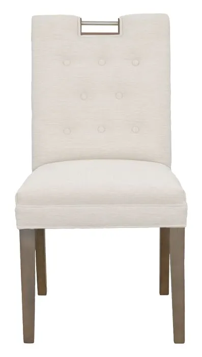 Fairfield 1262-05 Nickel Metal Pull Short Button Back Side Chair Fairfield 1262-05 Nickel Metal Pull Short Button Back Side Chair