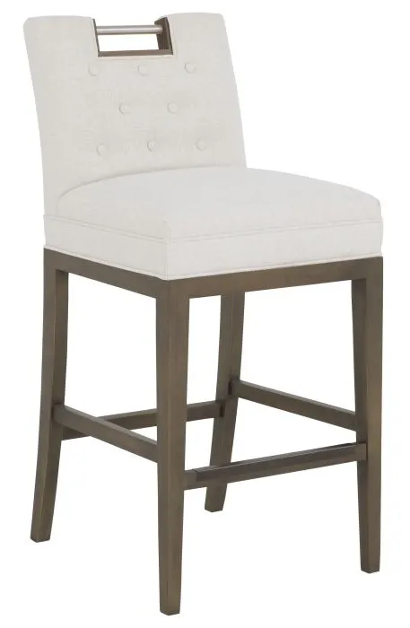 Fairfield 1262-07 Nickel Metal Pull Short Button Back Bar Stool Fairfield 1262-07 Nickel Metal Pull Short Button Back Bar Stool