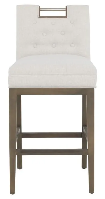 Fairfield 1262-07 Nickel Metal Pull Short Button Back Bar Stool Fairfield 1262-07 Nickel Metal Pull Short Button Back Bar Stool