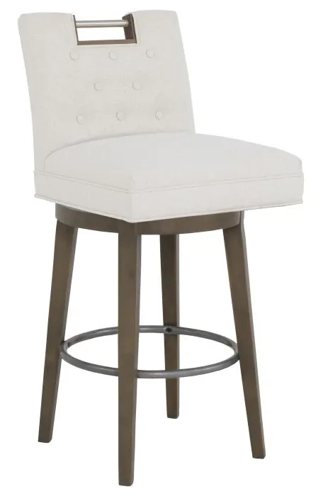 Fairfield 1262-08 Nickel Metal Pull Short Button Back Swivel Bar Stool Fairfield 1262-08 Nickel Metal Pull Short Button Back Swivel Bar Stool
