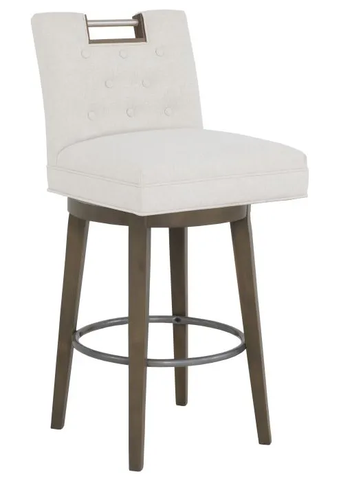 Fairfield 1262-08 Nickel Metal Pull Short Button Back Swivel Bar Stool Fairfield 1262-08 Nickel Metal Pull Short Button Back Swivel Bar Stool