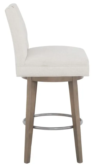 Fairfield 1262-08 Nickel Metal Pull Short Button Back Swivel Bar Stool Fairfield 1262-08 Nickel Metal Pull Short Button Back Swivel Bar Stool