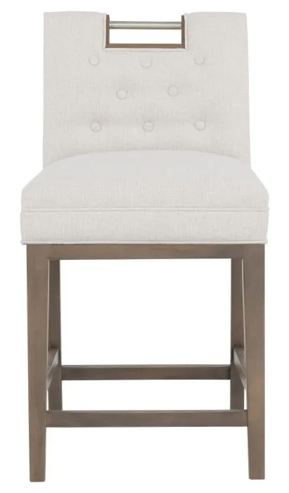 Fairfield 1262-C7 Nickel Metal Pull Short Button Back Counter Stool Fairfield 1262-C7 Nickel Metal Pull Short Button Back Counter Stool