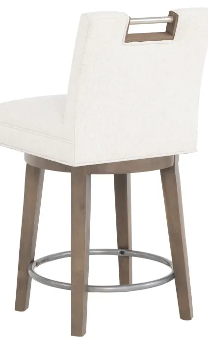 Fairfield 1262-C8 Nickel Metal Pull Short Button Back Swivel Counter Stool Fairfield 1262-C8 Nickel Metal Pull Short Button Back Swivel Counter Stool