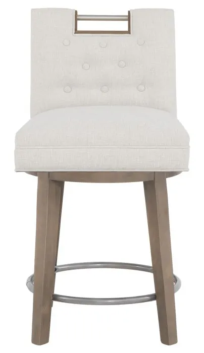Fairfield 1262-C8 Nickel Metal Pull Short Button Back Swivel Counter Stool Fairfield 1262-C8 Nickel Metal Pull Short Button Back Swivel Counter Stool