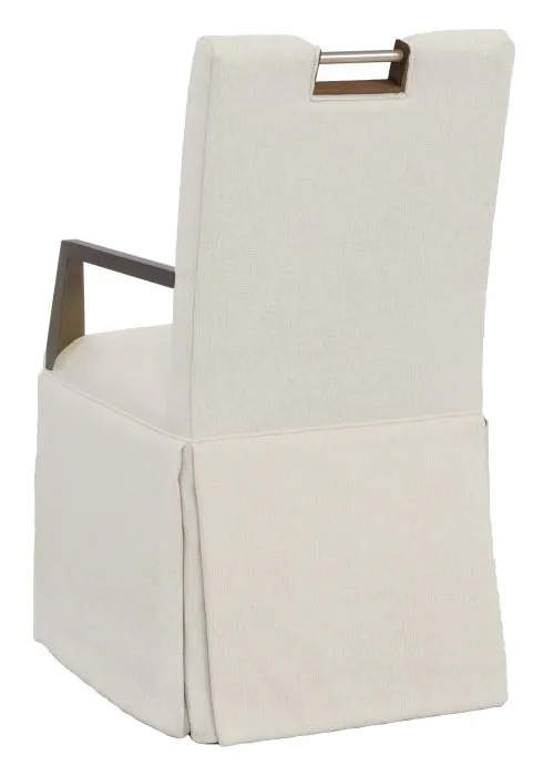 Fairfield 1263-04 Nickel Metal Pull Button Back Skirted Arm Chair Fairfield 1263-04 Nickel Metal Pull Button Back Skirted Arm Chair