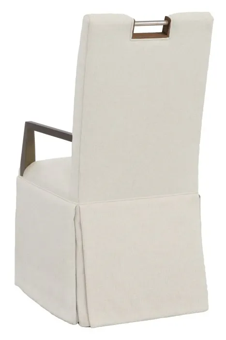 Fairfield 1265-04 Nickel Metal Pull Tall Back Skirted Arm Chair Fairfield 1265-04 Nickel Metal Pull Tall Back Skirted Arm Chair