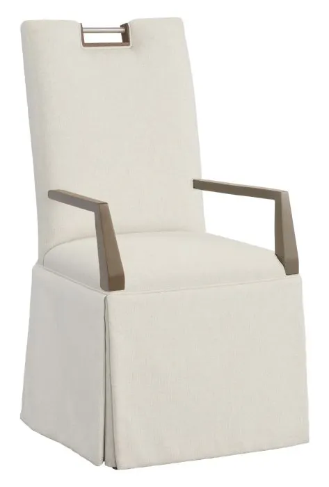 Fairfield 1265-04 Nickel Metal Pull Tall Back Skirted Arm Chair Fairfield 1265-04 Nickel Metal Pull Tall Back Skirted Arm Chair