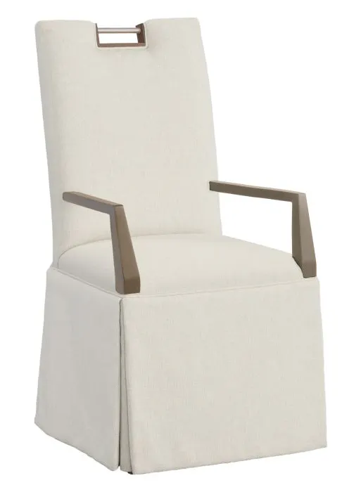 Fairfield 1265-04 Nickel Metal Pull Tall Back Skirted Arm Chair Fairfield 1265-04 Nickel Metal Pull Tall Back Skirted Arm Chair