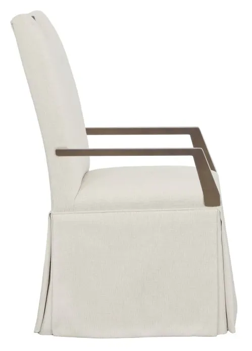 Fairfield 1265-04 Nickel Metal Pull Tall Back Skirted Arm Chair Fairfield 1265-04 Nickel Metal Pull Tall Back Skirted Arm Chair
