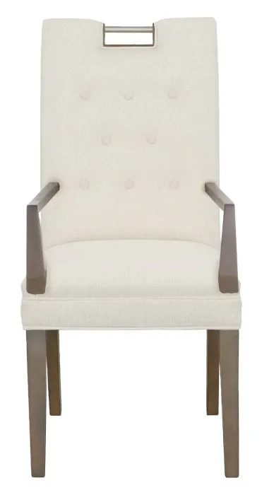 Fairfield 1266-04 Nickel Metal Pull Tall Button Back Arm Chair Fairfield 1266-04 Nickel Metal Pull Tall Button Back Arm Chair