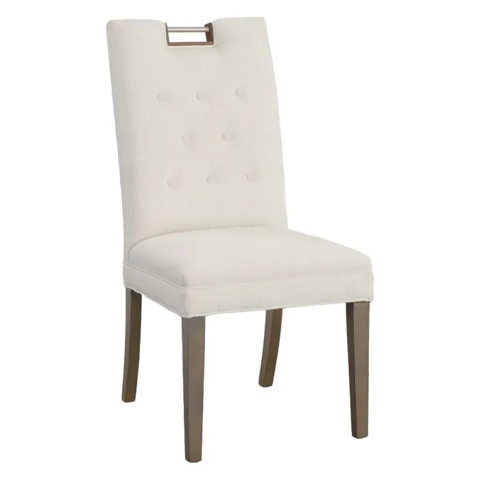 Fairfield 1266-05 Nickel Metal Pull Tall Button Back Side Chair