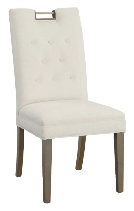 Fairfield 1266-05 Nickel Metal Pull Tall Button Back Side Chair Fairfield 1266-05 Nickel Metal Pull Tall Button Back Side Chair