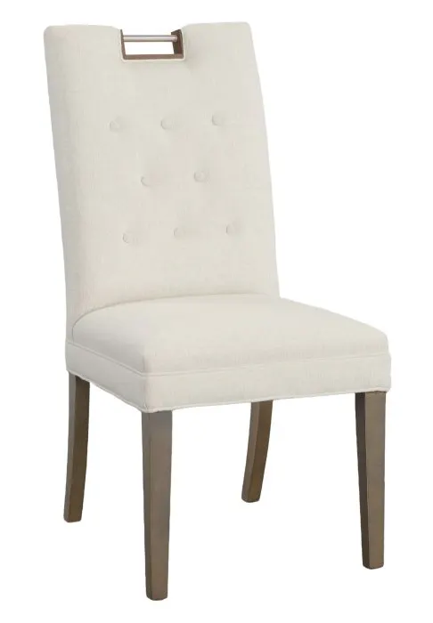 Fairfield 1266-05 Nickel Metal Pull Tall Button Back Side Chair Fairfield 1266-05 Nickel Metal Pull Tall Button Back Side Chair