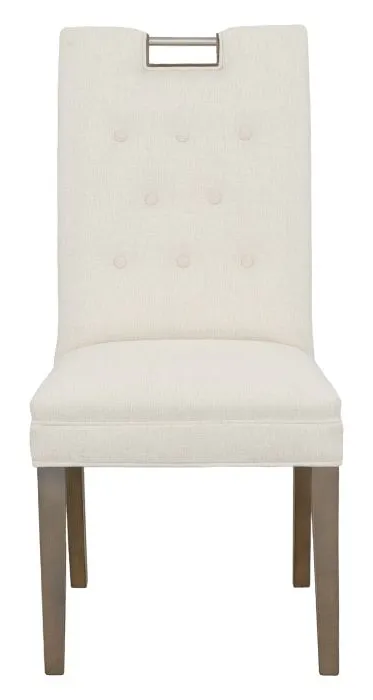 Fairfield 1266-05 Nickel Metal Pull Tall Button Back Side Chair Fairfield 1266-05 Nickel Metal Pull Tall Button Back Side Chair