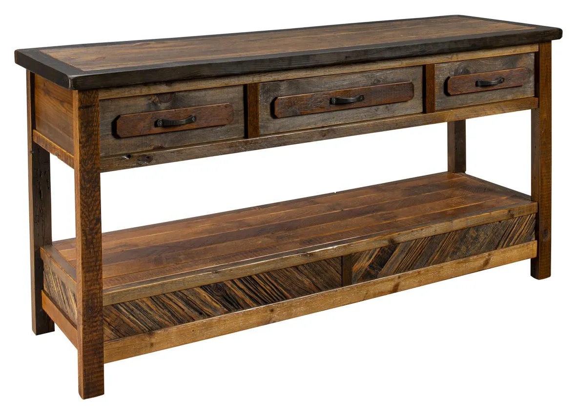 Green Gables Furniture 24520 Jackson Hole 3 Drawer Sofa Table Green Gables Furniture 24520 Jackson Hole 3 Drawer Sofa Table