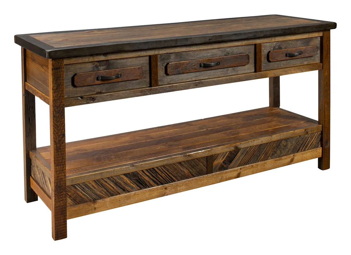Green Gables Furniture 24520 Jackson Hole 3 Drawer Sofa Table Green Gables Furniture 24520 Jackson Hole 3 Drawer Sofa Table