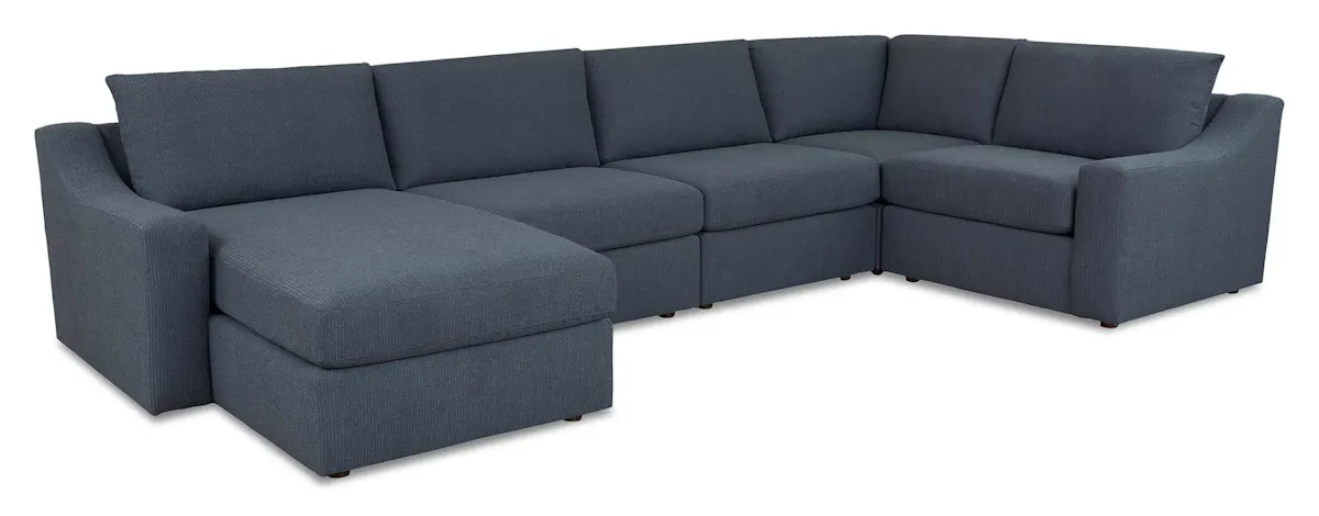 Bassett Furniture 2776-LUSECT5FC Blake Slope Arm U-Shape Sectional Bassett Furniture 2776-LUSECT5FC Blake Slope Arm U-Shape Sectional