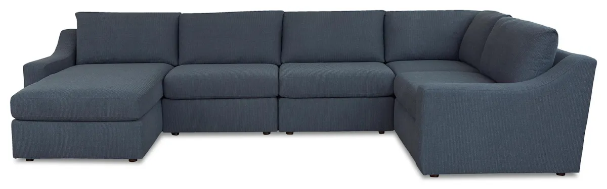 Bassett Furniture 2776-LUSECT5FC Blake Slope Arm U-Shape Sectional Bassett Furniture 2776-LUSECT5FC Blake Slope Arm U-Shape Sectional
