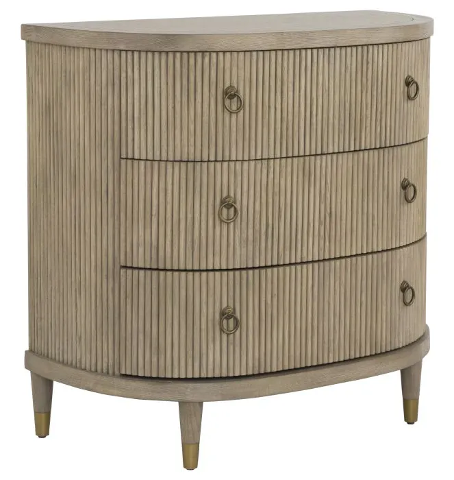 Fairfield 8030-AC Everett Three Drawer Demilune Chest Fairfield 8030-AC Everett Three Drawer Demilune Chest