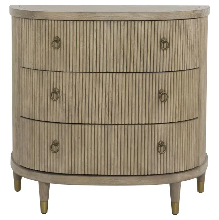 Fairfield 8030-AC Everett Three Drawer Demilune Chest Fairfield 8030-AC Everett Three Drawer Demilune Chest