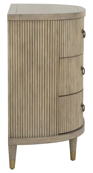 Fairfield M030-AC Everett Three Drawer Demilune Chest Fairfield M030-AC Everett Three Drawer Demilune Chest