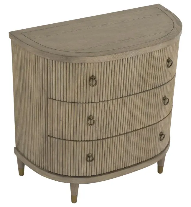 Fairfield M030-AC Everett Three Drawer Demilune Chest Fairfield M030-AC Everett Three Drawer Demilune Chest