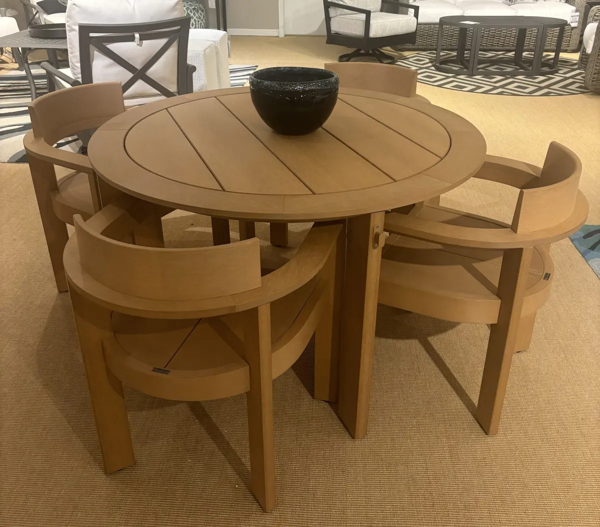 Woodard S722702 Beau Outdoor Dining Table and Chairs Woodard S722702 Beau Outdoor Dining Table and Chairs