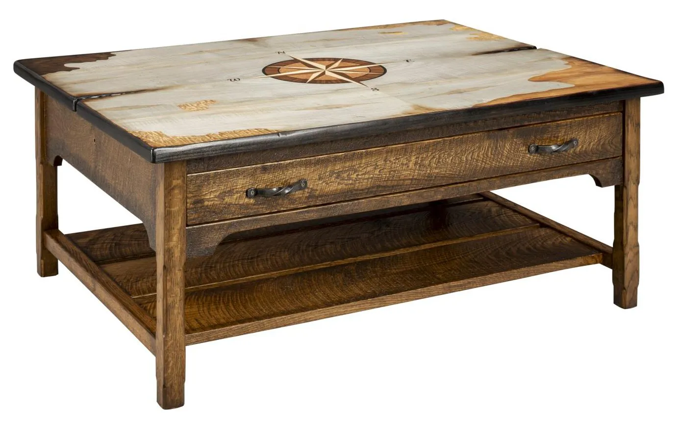 Green Gables TW205 Tradewinds Harker’s Island 1 Drawer Coffee Table with Shelf